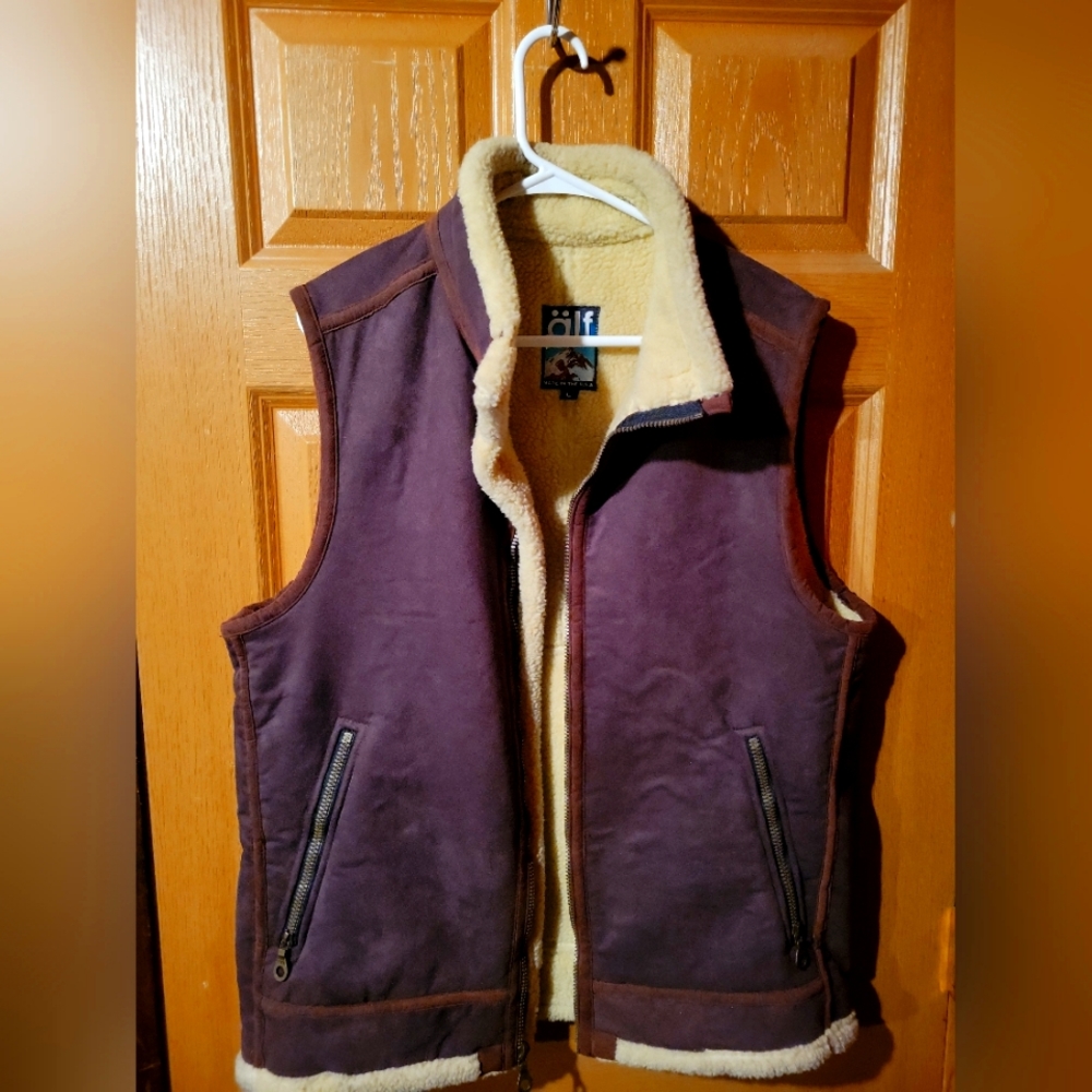 Alf  brand faux sheepskin and fur vest